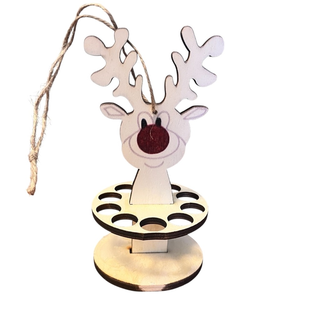 Reindeer Wooden Money Holder Ornament